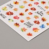 Autumn Theme Maple Leaf Pattern Paper Nail Art Stickers MRMJ-WH0075-72-2