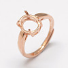 Adjustable 925 Sterling Silver Solitaire Ring Settings STER-P033-17RG-1