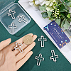 10Pcs 304 Stainless Steel Open Back Bezel Pendants STAS-SC0009-32-3