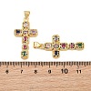Brass Micro Pave Cubic Zirconia Pendants CU-CBADC6C-12G-03-3