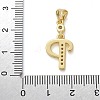 Brass Micro Pave Cubic Zirconia Pendants KK-M319-02G-P-3