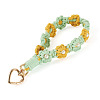 Cotton Braided Flower Pendant Decorations AJEW-TAC0030-032G-05-2
