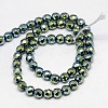 Electroplate Non-magnetic Synthetic Hematite Beads Strands G-J169B-4mm-06-2