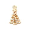 Brass Micro Pave Cubic Zirconia Charms KK-P278-07G-1