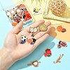 36Pcs 9 Styles Sports Zinc Alloy Enamel Pendants FIND-CJ0005-30-4