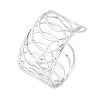 Europe and America Style 304 Stainless Steel Cuff Bangles for Women BJEW-D306-03P-2