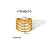 Geometric Stainless Steel Open Cuff Rings with Irregular High-end Feel NH8943-11-1