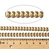 Brass Enamel Leaf Link Chains CHC-F021-02G-10-2