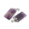 Natural Amethyst Faceted Pendants G-L623-03P-06-2