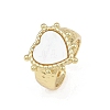 Brass Open Cuff Rings for Women RJEW-K308-04A-G-2