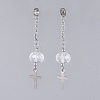 Glass Dangle Earrings EJEW-JE03924-01-2