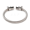 Viking 304 Stainless Steel Open Cuff Bangles for Men BJEW-U001-06B-AS-4