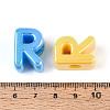 UV Plating Opaque Acrylic European Beads OACR-M027-03R-4