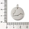 Anti-Tarnish 304 Stainless Steel Pendants STAS-M074-02F-P-3