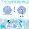 60Pcs 10 Colors Transparent & Opaque Acrylic Beads MACR-SC0001-76C-2
