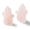 Natural Rose Quartz Cluster Display Decorations DJEW-C020-01G-2