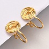 Brass Clip-on Earring Converters Findings KK-D060-04G-01-3