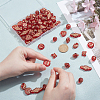 80Pcs 8 Styles Plating Acrylic Beads OACR-ME0001-10-3