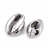 Electroplated Natural Cowrie Shell Beads X-SSHEL-S258-06A-2