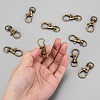 Antique Bronze Tone Alloy Swivel Snap Hook Lobster Claw Clasps for Jewellery Findings X-E168-NFAB-3