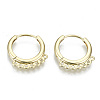 Brass Huggie Hoop Earring KK-N227-61-NF-1