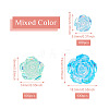 300Pcs 3 Style Transparent Resin Cabochons CRES-YS0001-05-4