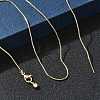 1MM Brass Box Chain Adjustable Slider Necklaces for Women KK-CBA4FD4-17G-1