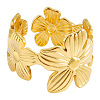 304 Stainless Steel Cuff Open Rings for Women KF1172-2-3