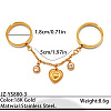 304 Stainless Steel Pave Cubic Zirconia Double Finger Rings WG15079-02-1