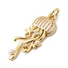 Brass Enamel Pendants KK-CJC0013-16G-06-2