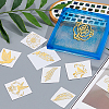 Olycraft 9Pcs 9 Styles Custom Carbon Steel Self-adhesive Picture Stickers DIY-OC0009-17E-3
