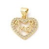 Brass Micro Pave Cubic Zirconia Pendants KK-P294-28G-03-1