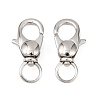 Tarnish Resistant 304 Stainless Steel Swivel Lobster Claw Clasps X-STAS-R065-10-1