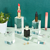 FINGERINSPIRE 5Pcs 5 Styles Square Transparent Acrylic Jewelry Display Pedestals ODIS-FG0001-65-5