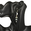 304 Stainless Steel Glass Dangle & Drop Earrings EJEW-JE07525-2