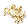 Crab Charms Brass Pendants KK-H529-57A-G-2