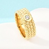 304 Stainless Steel Cubic Zirconia Finger Rings RJEW-F203-03G-01-1