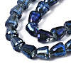 Electroplate Transparent Glass Beads Strands EGLA-N006-003-B-5
