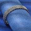 201 Stainless Steel Link Chain Bracelets for Women Men STAS-T077-20P-02-3