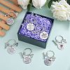 9 Sets Graduation Gift Stainless Steel Keychains Ring For Recent Graduates JX528A-1