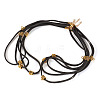 3Pcs Cowhide Leather Cord Double Layer Necklace Making AJEW-TA0002-77A-2