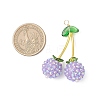 AB Color Opaque Resin Pendants PALLOY-JF04067-2