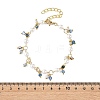 Natural Mixed Stone Faceted Round Beaded Chain Bracelets for Women BJEW-JB14248-6