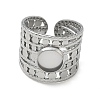304 Stainless Steel Cuff Ring Components SA-CBA37BC-15A-P-2