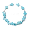 Dyed Synthetic Turquoise Beads Bangles for Women BJEW-JB11903-3
