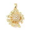 Brass Micro Pave Cubic Zirconia Pendants KK-D357-18G-1