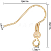 Brass Earring Hooks KK-BC0005-08G-3