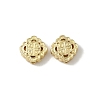Rhombus Brass Beads KK-K293-68G-1