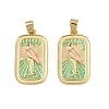 Brass Enamel Pendants KK-L190-011G-2