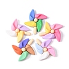 30Pcs 5 Colors Opaque Colorful Windmill Resin Cabochons RESI-CJ0002-52-3